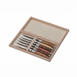 Coffret 6 couteaux Le Thiers Avantage - Manches bois assortis