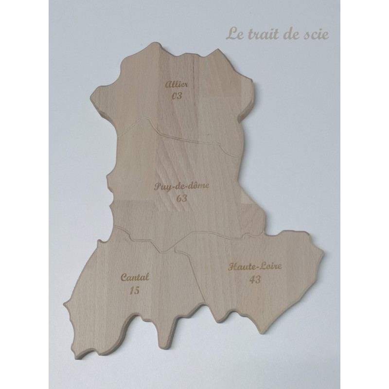 Planche En Bois Carte D Auvergne Achetez En Auvergne