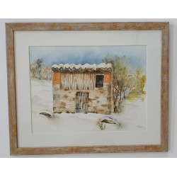 Aquarelle "Maison perdue"