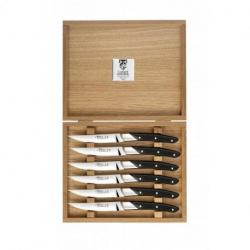 Coffret chêne couteau à steak Le Thiers® Art Déco manche bois précieux