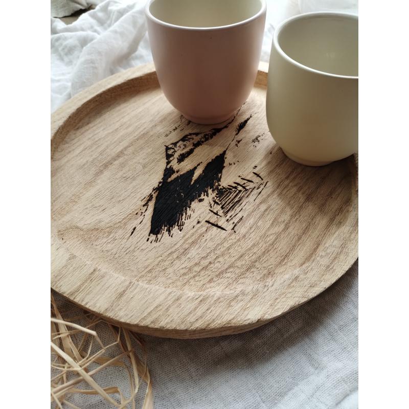 Plateau en bois Cercle, Ma tasse en bois – Ma tasse en bois