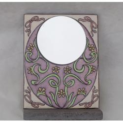 Miroir décoré fines fleurs de jasmin