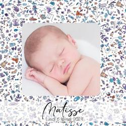 Faire part de naissance Layette