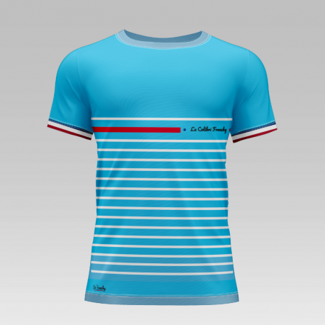 T-shirt de sport Made In France : La Marinière Bleue (H)