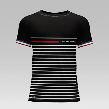 T-shirt de sport Made In France La Marinière Noire (F)