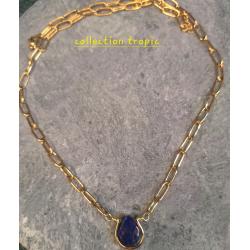 COLLIER PIERRE LAPIS -LAZUILI