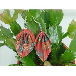 Boucles d'oreilles  origamis papillon