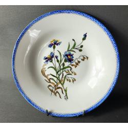 Assiette creuse porcelaine fleurs des champs