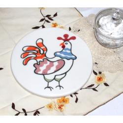 Dessous-de-plat poule coq