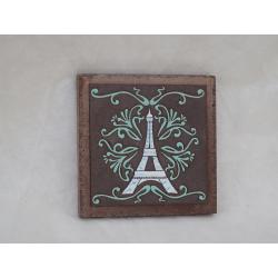 tableau en lave émaillée "Tour Eiffel"