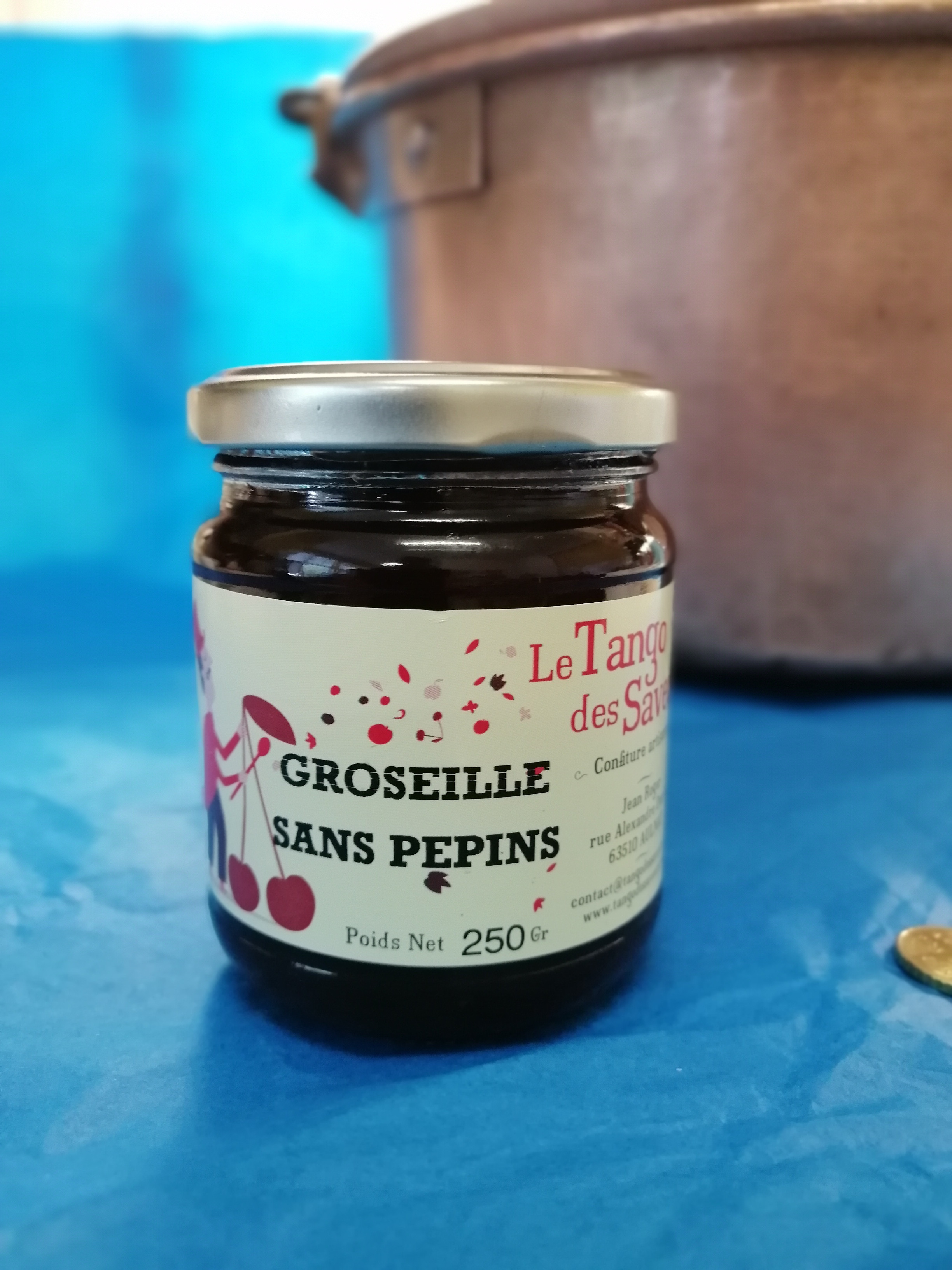 Confiture de groseille (sans pépins - 250 g - Les Perles Rouges